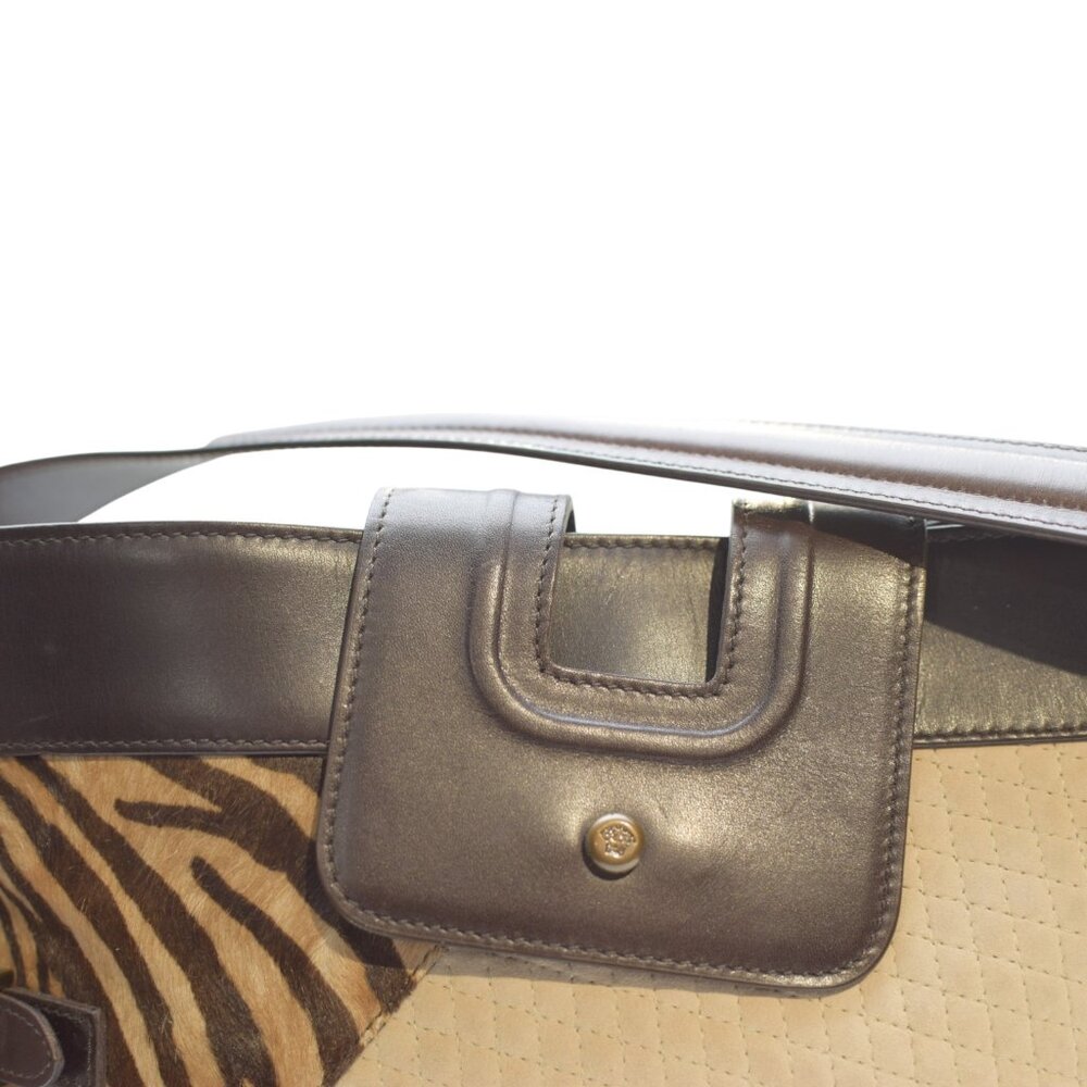 Gianni Versace Patchwork Δερμάτινη Τσάντα Ώμου με… - image 14